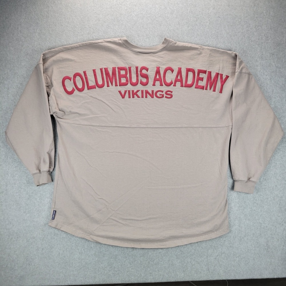 Columbus‎ Academy Vikings Spirit Jersey Womens Size XL Gray T Shirt USA